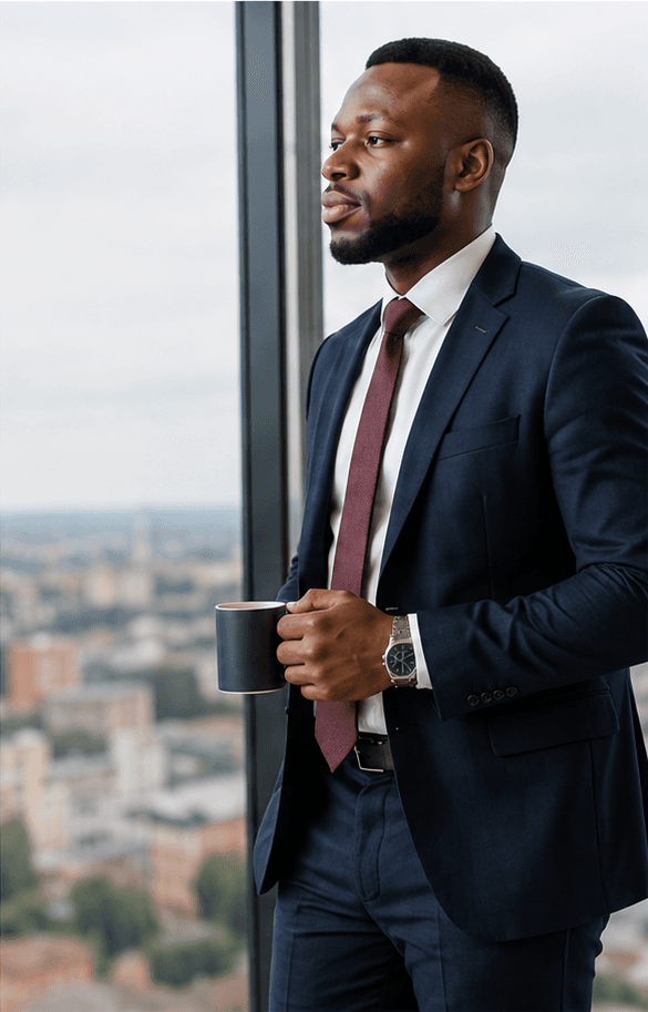 Doua Konate en tenue professionnelle